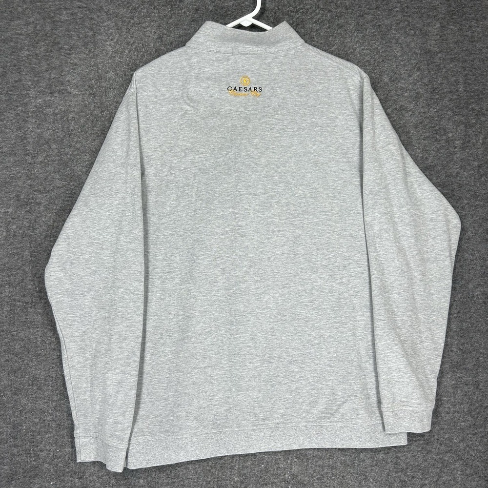 Peter Millar 1/4 Zip Pullover Men XL Gray Las Vegas Horseshoe Caesars Carano Cup - Picture 13 of 14